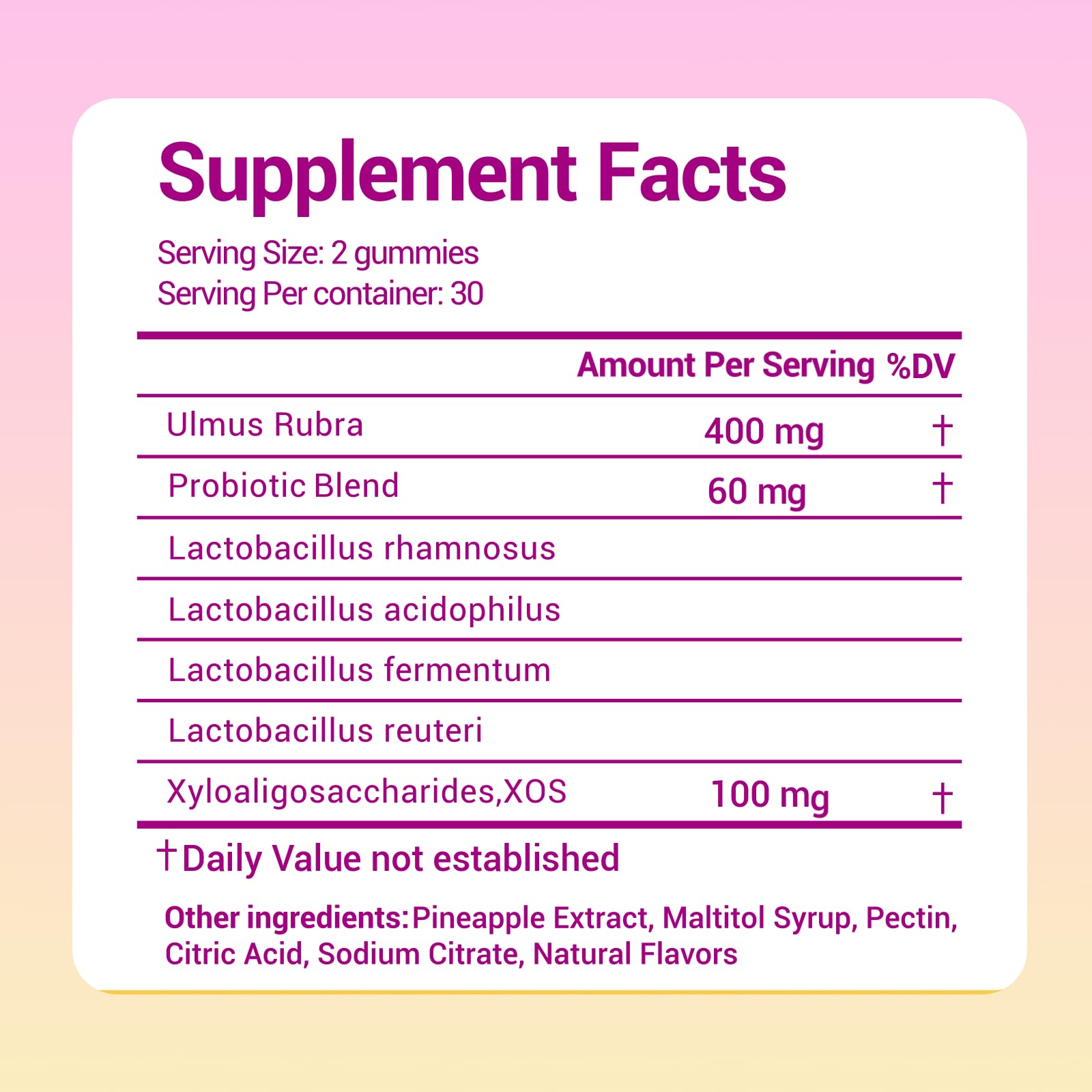 Lunivox Her Juicy Feminine Probiotics Gummies for Women, with Prebiotics & Slippery Elm - Promotes pH Balance, Gut Health & Immune Support - Pineapple Flavor, 60 Count Lunivox buy supplements Au