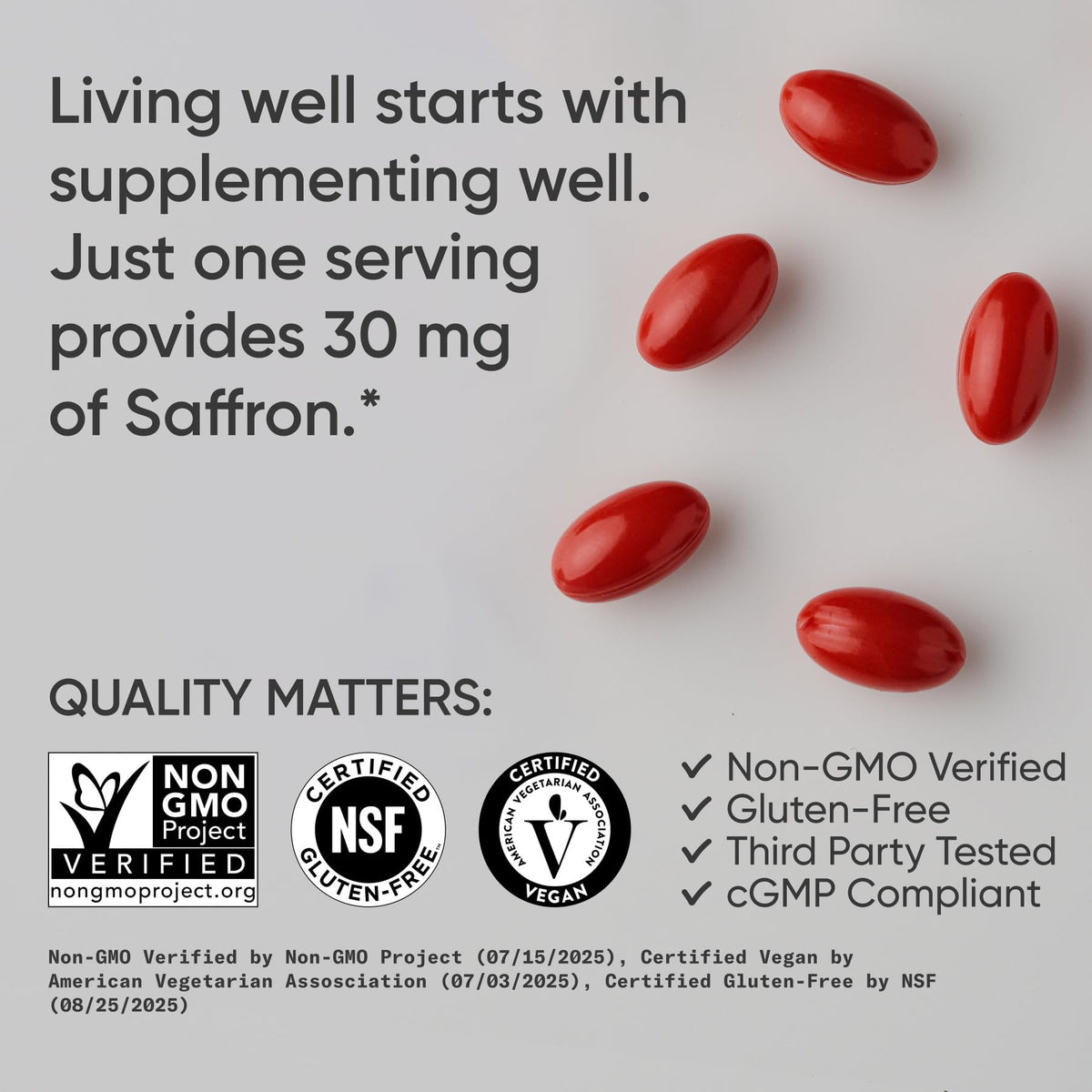 Sports Research® Pure Saffron Supplement, 30 mg - Mood & Stress Support - Made w/Affron® Saffron Extract - Vegan Certified · Non-GMO · Gluten Free – 60 Veggie Softgels Sports Research buy supplements Au