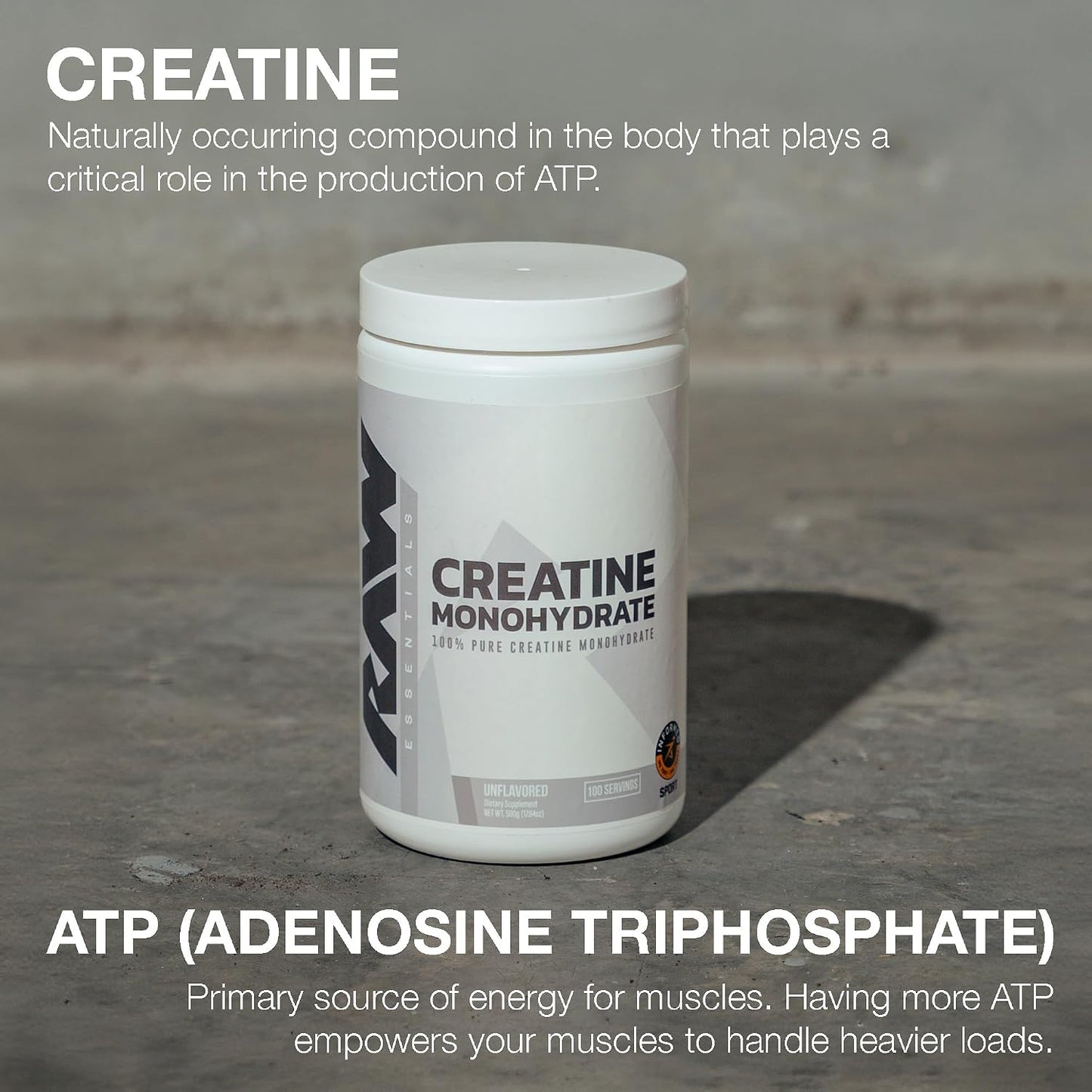 RAW Nutrition Creatine Monohydrate & Thavage (Tastes Like Winning) Pre-Workout Powder Bundle