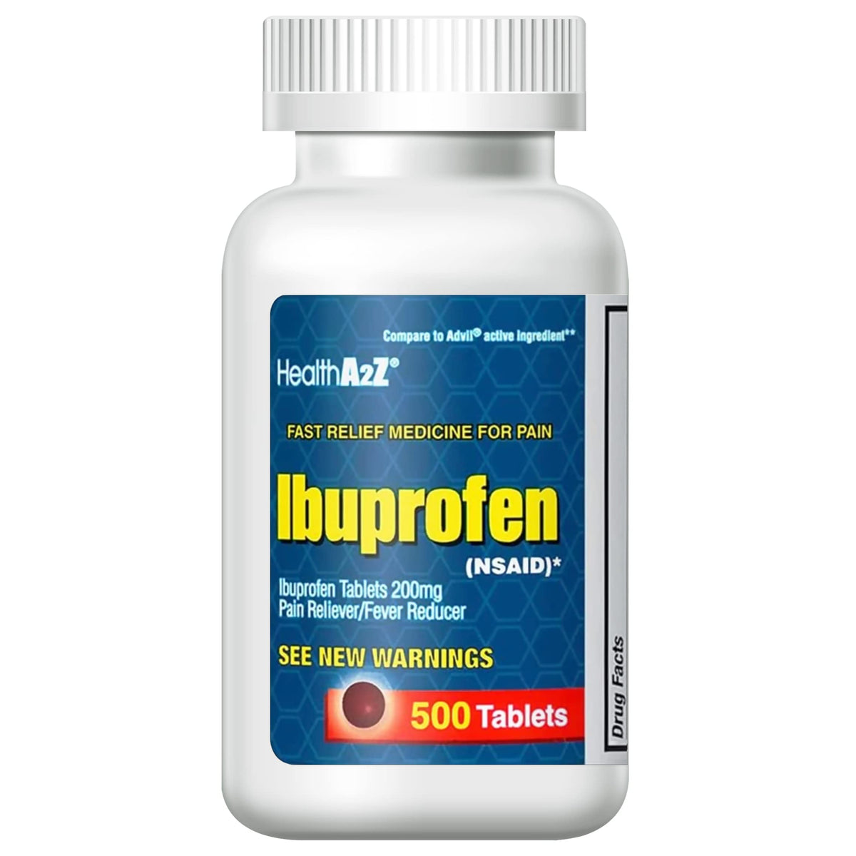 HealthA2Z® Ibuprofen 200mg, NSAID, Pain Reliever, Fever Reducer, Headache, Body Aches, Back Pain, Arthritis, Menstrual Cramps, 500 Caplets HealthA2Z buy supplements Au