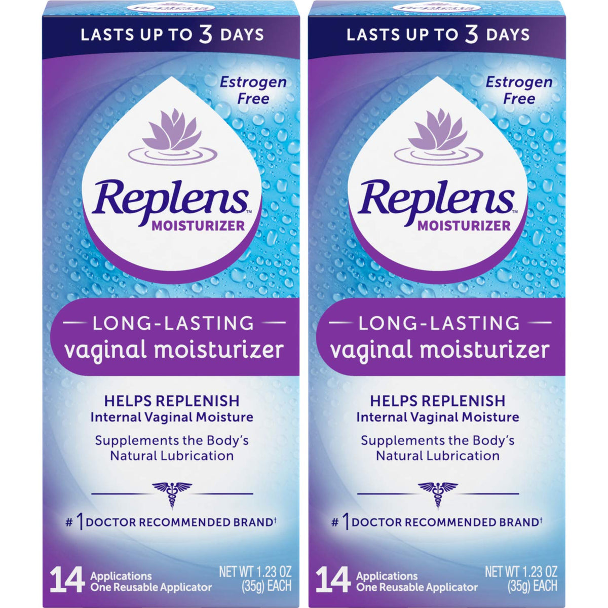 Replens Replens Long Lasting Vaginal Moisturizer, 14 Applications 1.23 oz (Pack of 2) Replens buy supplements Au