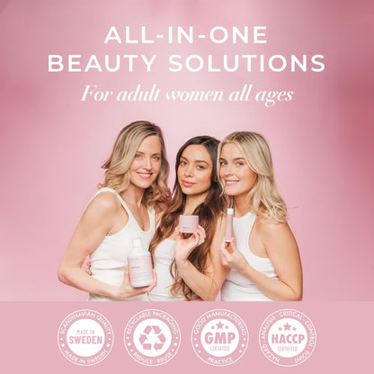 Swedish Collagen Deluxe, 12,500 mg Hydrolyzed Marine Collagen Liquid Supplement - 20 x 25 ml Daily Shots | Hyaluronic Acid, Biotin & Vitamin C for Healthy Hair, Skin, Nails & Joints | Sugar-Free Swedish Collagen buy supplements Au
