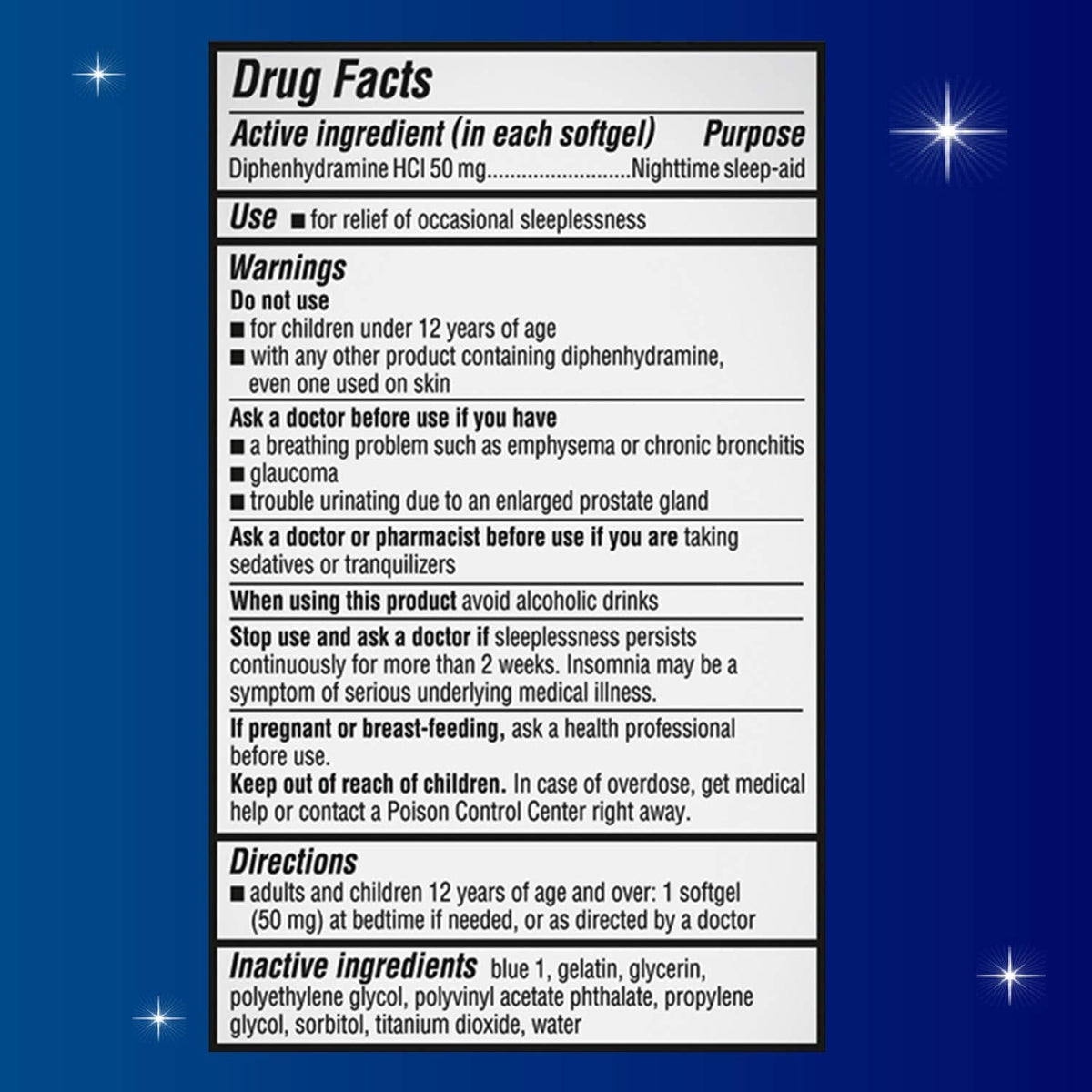 Unisom Nighttime Sleep-Aid Gels, Diphenhydramine HCI 50mg, 100 Count Unisom buy supplements Au