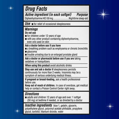 Unisom Nighttime Sleep-Aid Gels, Diphenhydramine HCI 50mg, 100 Count Unisom buy supplements Au