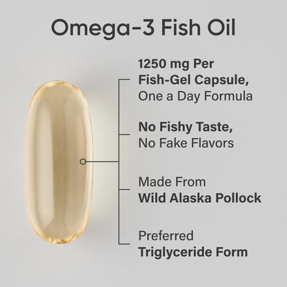 Sports Research® Omega-3 Fish Oil 1250 - Triple Strength Fish Oil Supplement from Wild Alaska Pollock - MSC Certified Sustainable · Non-GMO · Soy Free - 90 Softgel Capsules Sports Research buy supplements Au