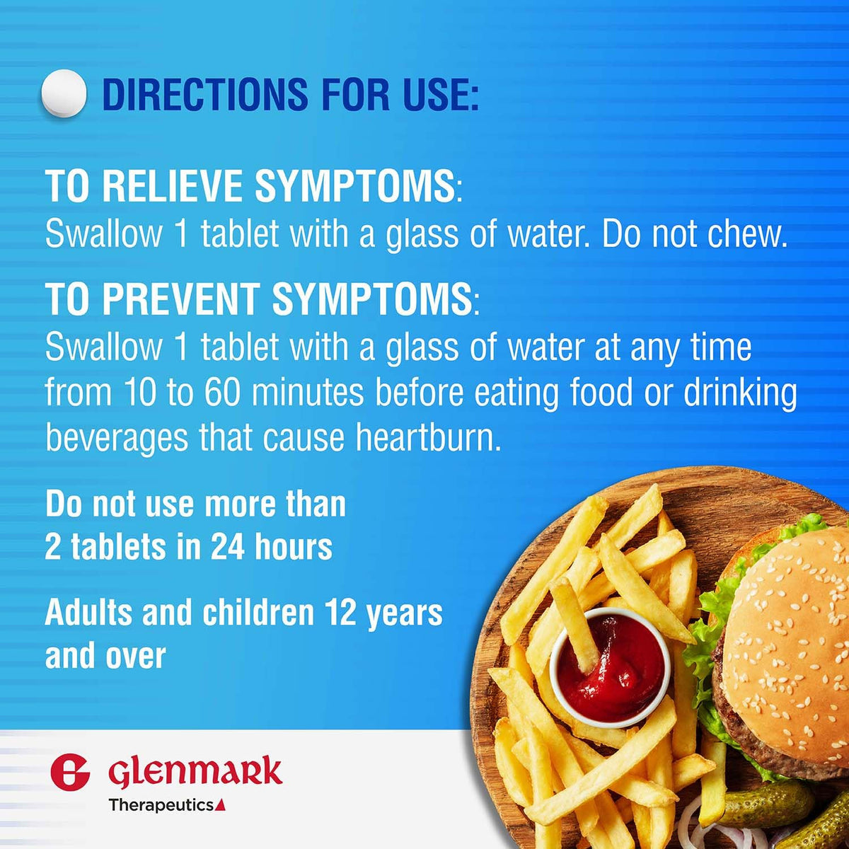 Glenmark Maximum Strength Famotidine Tablets, 20 mg, Acid Reducer for Heartburn Relief, 200 Count Glenmark Therapeutics buy supplements Au