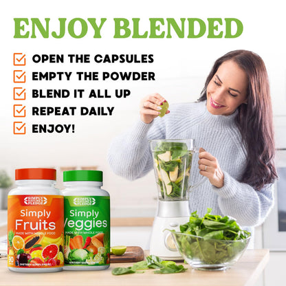 Simply Nature's Pledge - Packed with Over 40 Different Fruits & Vegetables - Made with Whole Food Superfoods - with High Beta Carotene – 100% Soy Free - 90 Count (Pack of 2) Simply Nature's Pledge buy supplements Au