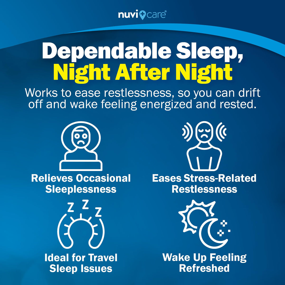 NUVICARE Maximum Strength SleepAid Soft Gels - Nighttime Sleep Aid with Diphenhydramine HCl 50mg - Non Habit Forming Sleeping Pills for Adults - Extra Strong OTC Sleep Aids for Adults (100 Count) NUVICARE buy supplements Au