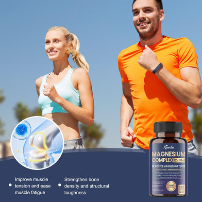 Magnesium Complex 700mg, 12 in 1 Magnesium Supplement with Glycinate, Citrate, Malate, Oxide, Taurate & Orotate, High Absorption Magnesium for Sleep, Muscle, Nerve & Heart Support, Vegan, 120 Capsules Aiwevon buy supplements Au