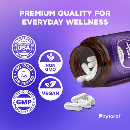 Highly Potent Magnesium Complex Capsules - Triple Magnesium Blend with Taurate Glycinate and Malate - 400mg Supplement Supports Relaxation & Overall Wellness Non-GMO Vegan - 90 Count Phytoral buy supplements Au
