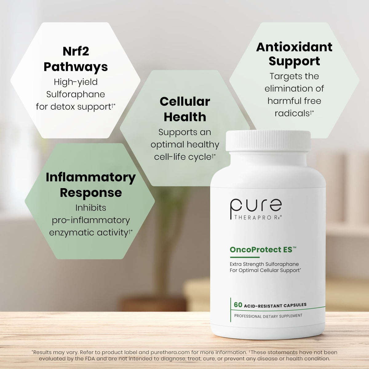 Pure Therapro Rx OncoProtect ES HIGH DOSE Sulforaphane Supplement, Made in USA | 2 Month Supply | 706 mg Patented Activated BroccoRaphanin Broccoli Seed Extract | Glucoraphanin + Myrosinase Pure Therapro Rx buy supplements Au