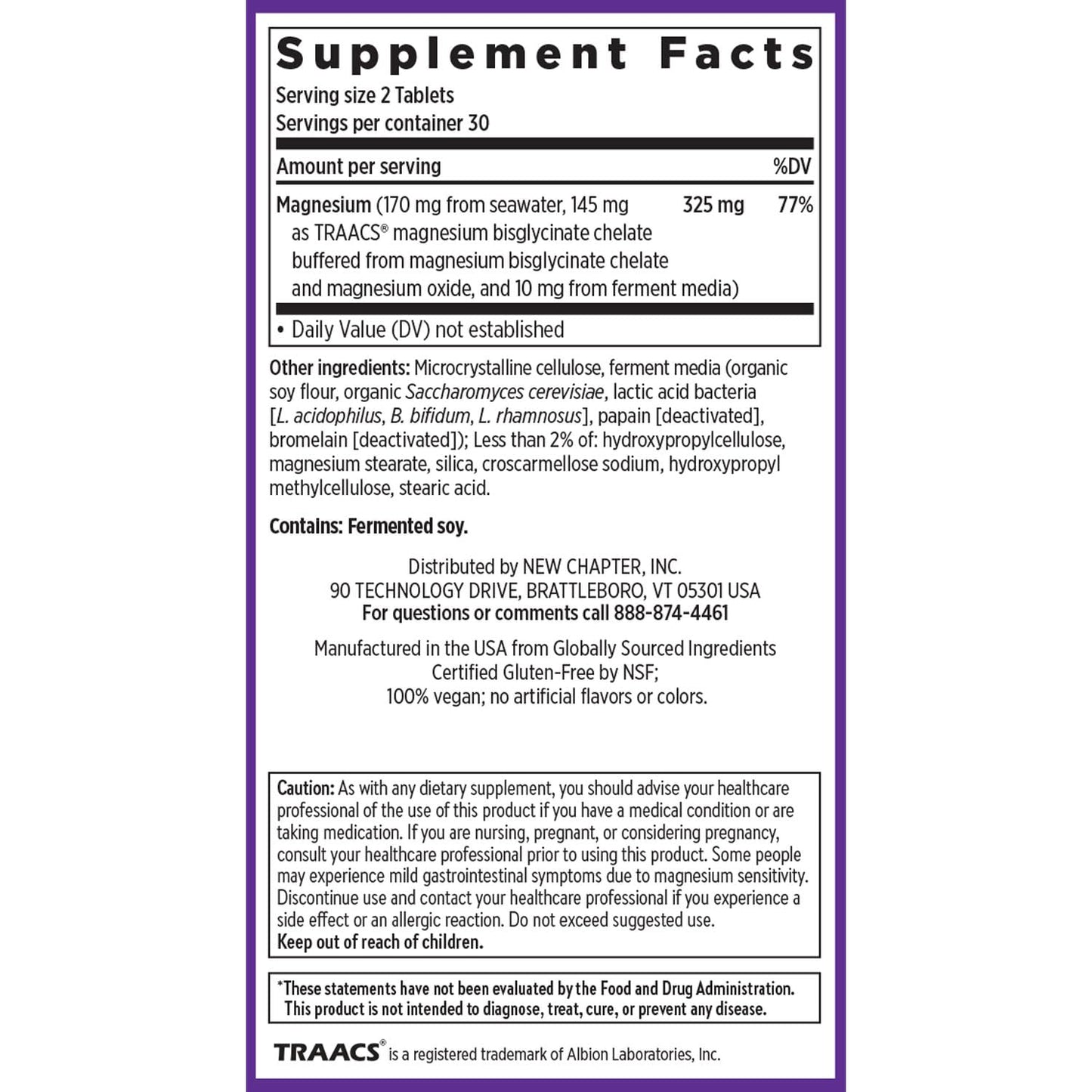 New Chapter Magnesium Complex Supplement, 325mg with Magnesium Glycinate + Sea-Sourced + Fermented Forms for Heart, Bone, Nerve, Muscle & Cellular Energy, 100% Vegan, 60 Tablets New Chapter buy supplements Au