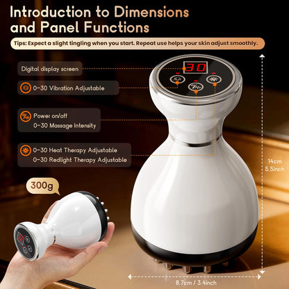 Lymphatic Drainage Massager & Anti Cellulite Massage Tool, Helps Reduce Stretch Marks & Cellulite, for Legs, Arms & Belly, Body Sculpting Machine with Microcurrent & Red-Light & Heat & Vibration Choufaly buy supplements Au