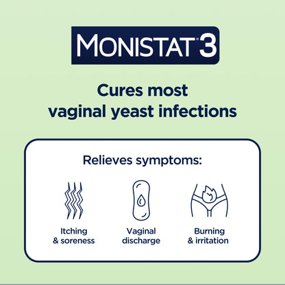 Monistat 3-Day Yeast Infection Treatment for Women, 3 Miconazole Vaginal Suppositories & External Itch Relief Cream (9g Tube) Combo Pack Monistat buy supplements Au