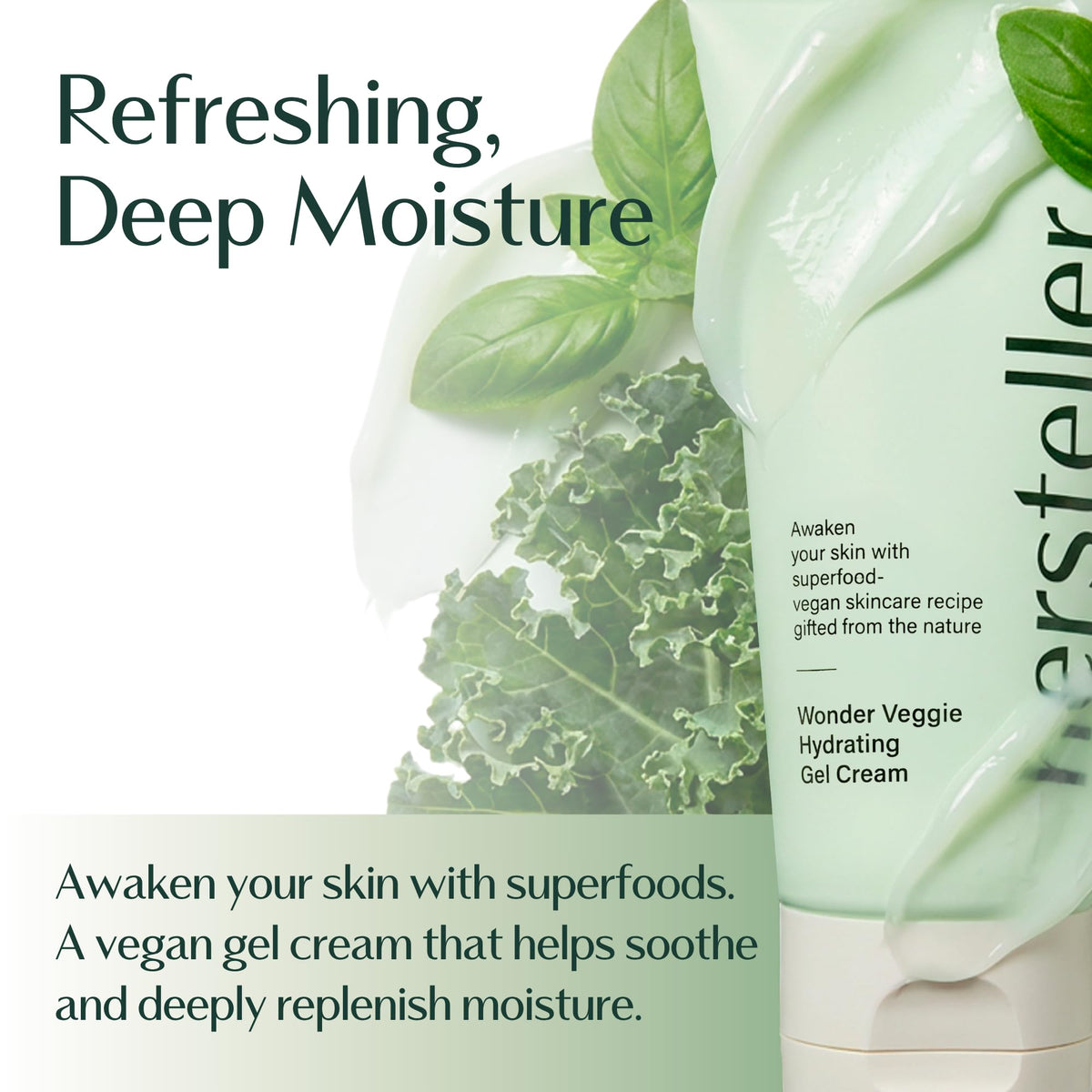 Hersteller Wonder Veggie Hydrating Gel Cream, Vegan K-Beauty Face Moisturizer with 72% Kale Extract, Lightweight Non-Sticky 24H Hydration for Sensitive Skin, Value Size, 2.7 fl oz / 80ml Hersteller buy supplements Au