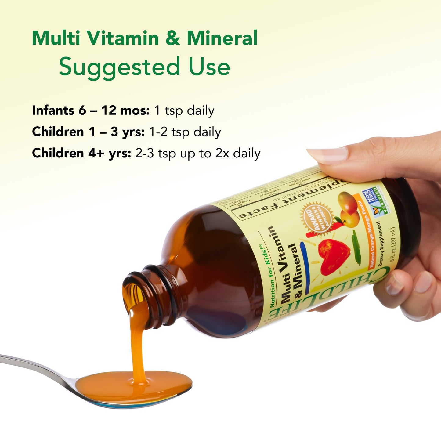 CHILDLIFE ESSENTIALS Kids Multivitamin & Mineral - Kids Vitamins, Liquid Multivitamin for Kids, Toddler Multivitamins, Liquid Vitamins, Baby Multivitamin - Natural Orange & Mango, 8 Fl Oz (Pack of 4) CHILDLIFE ESSENTIALSBuy Supplements Australia