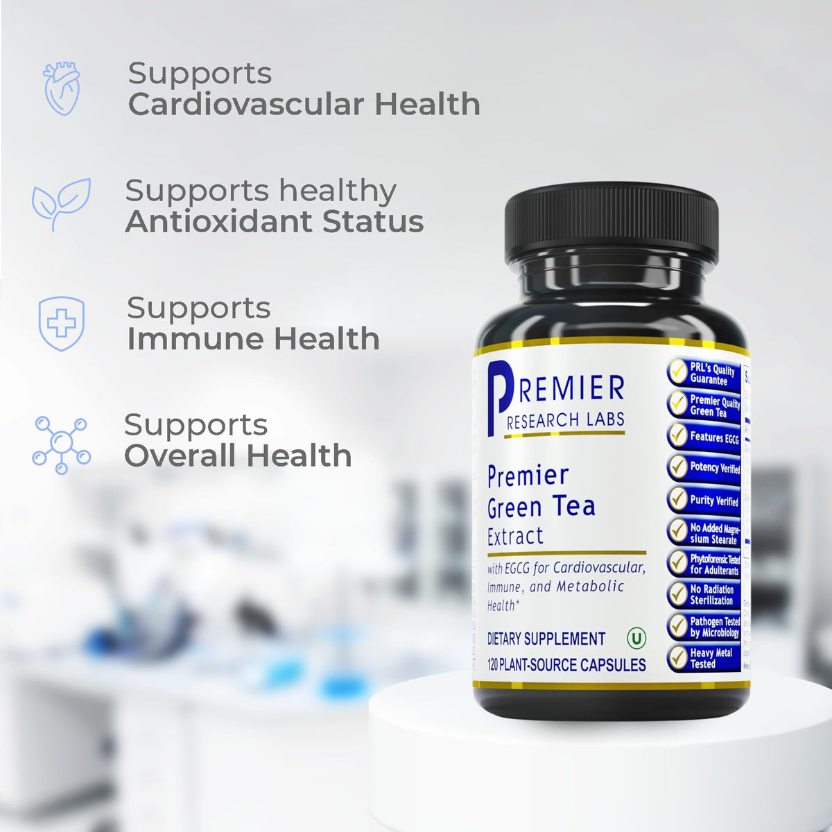 Premier Research Labs Premier Green Tea Extract - Green Tea Capsules, Green Tea Extract Pills, Green Tea Supplement with ECGC, Camellia Sinensis, Pure, Vegan Friendly - 120 Vegetarian Capsules Premier Research LabsBuy Supplements Australia