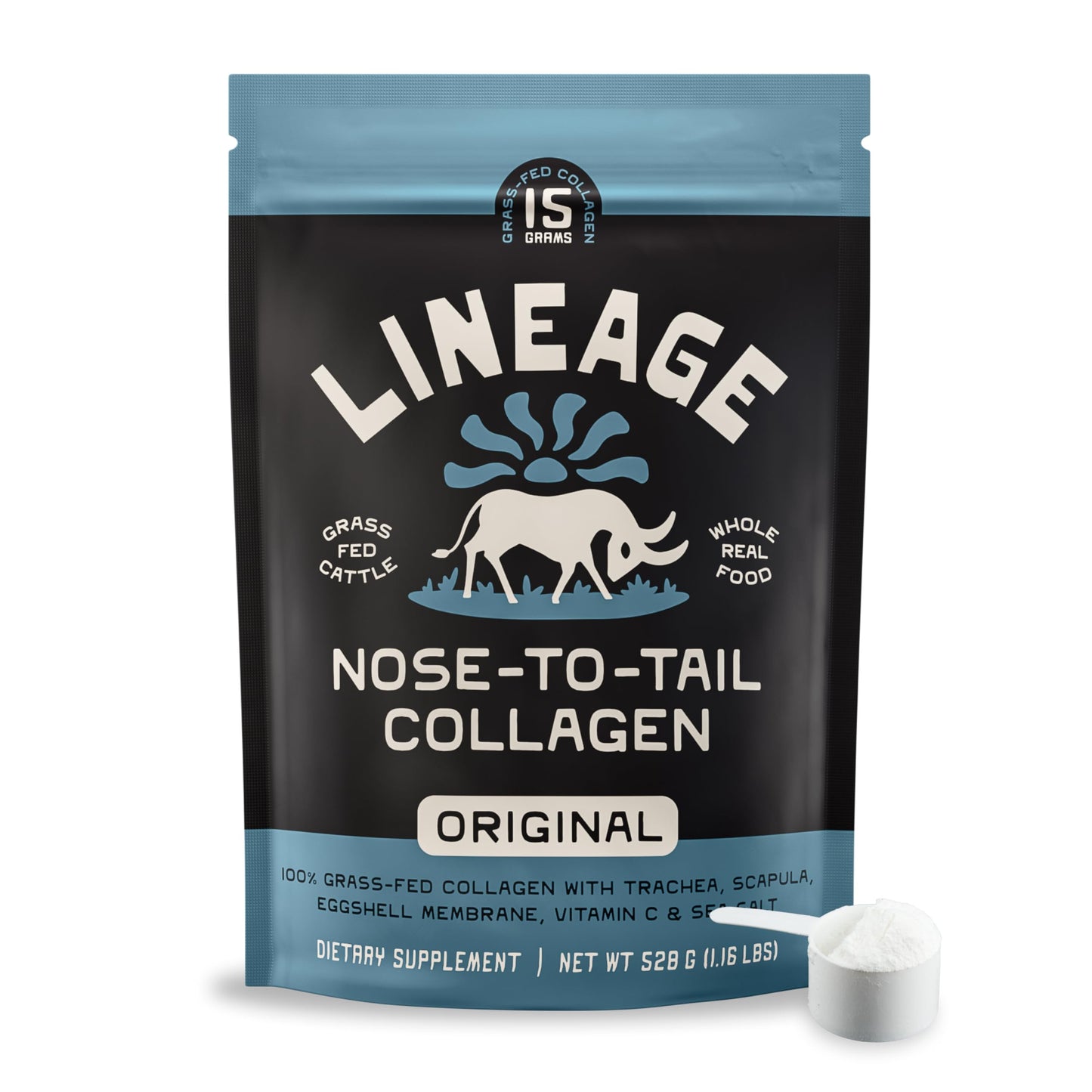 Lineage Provisions 100% Grass Fed Collagen Powder UNFLAVORED – Hydrolyzed Bovine Collagen Peptides with Trachea, Scapula, Eggshell Membrane – Collagen Protein Powder with Vitamin C – 30 Servings Lineage Provisions buy supplements Au