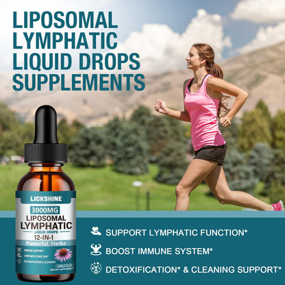 2 Packs 3000MG Liposomal Lymphatic Drainage Drops, 12 in 1 Organic Lymphatic Drainage Supplements with ElderBerry, Burdock Root, Cleavers Herb & Echinacea, Lymphatic Cleanse Immune Support, 4 Fl oz lickshine buy supplements Au