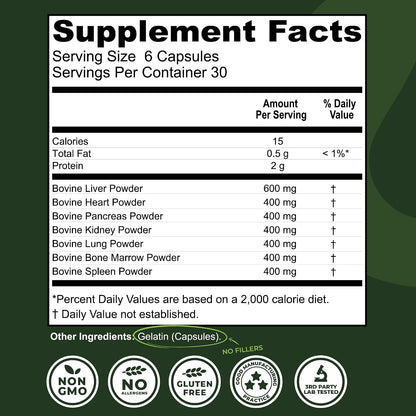 Left Coast Performance Bone Broth Protein Powder & Beef Organ Supplement - Bovine Wellness Bundle for Gut Health Energy Balance and Immune Support