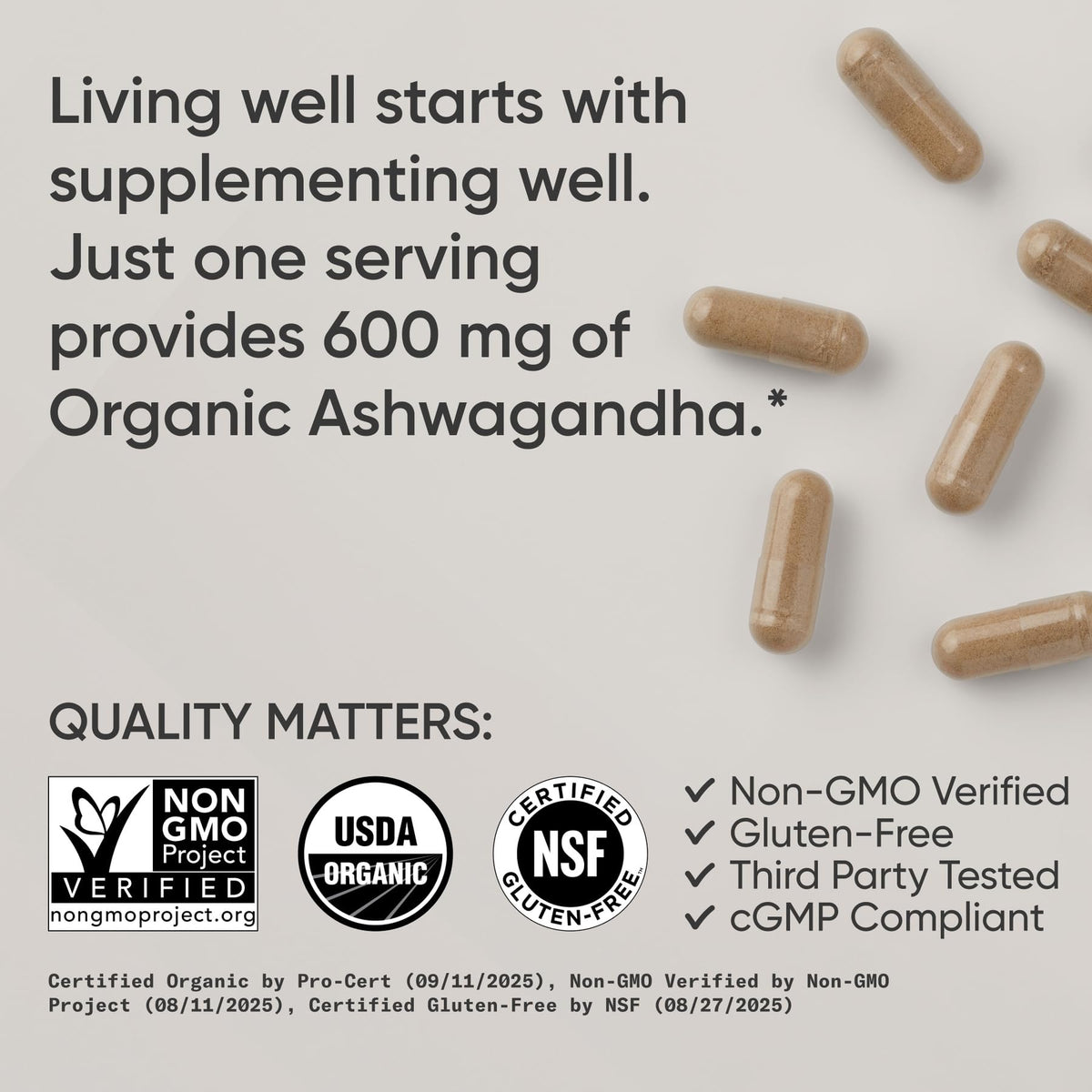 Sports Research® Organic Ashwagandha – Adaptogen for Relaxation, Calm & Sleep Support – Made with Organic KSM-66® – 600 mg – Non-GMO Verified, Gluten-Free, Certified Vegan – 90 Veggie Capsules Sports Research buy supplements Au