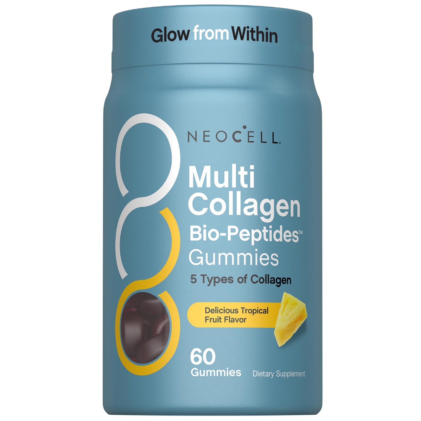 NeoCell Multi Collagen Bio-Peptides Gummies | 60 ct | Tropical Flavor | Type I, II, III, V, X | Advanced BioActive Formula NeoCell buy supplements Au