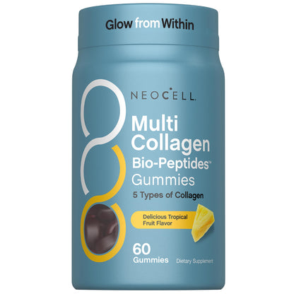 NeoCell Multi Collagen Bio-Peptides Gummies | 60 ct | Tropical Flavor | Type I, II, III, V, X | Advanced BioActive Formula NeoCell buy supplements Au