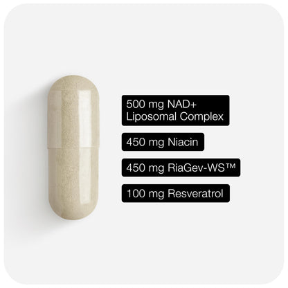 Toniiq Liposomal NAD+ and Resveratrol Supplement - 1500mg Ultra High Strength NAD Supplement - Clinically Studied Ingredients with Patented RiaGev-WS™, Resveratrol, and Niacin - 60 Capsules Toniiq buy supplements Au