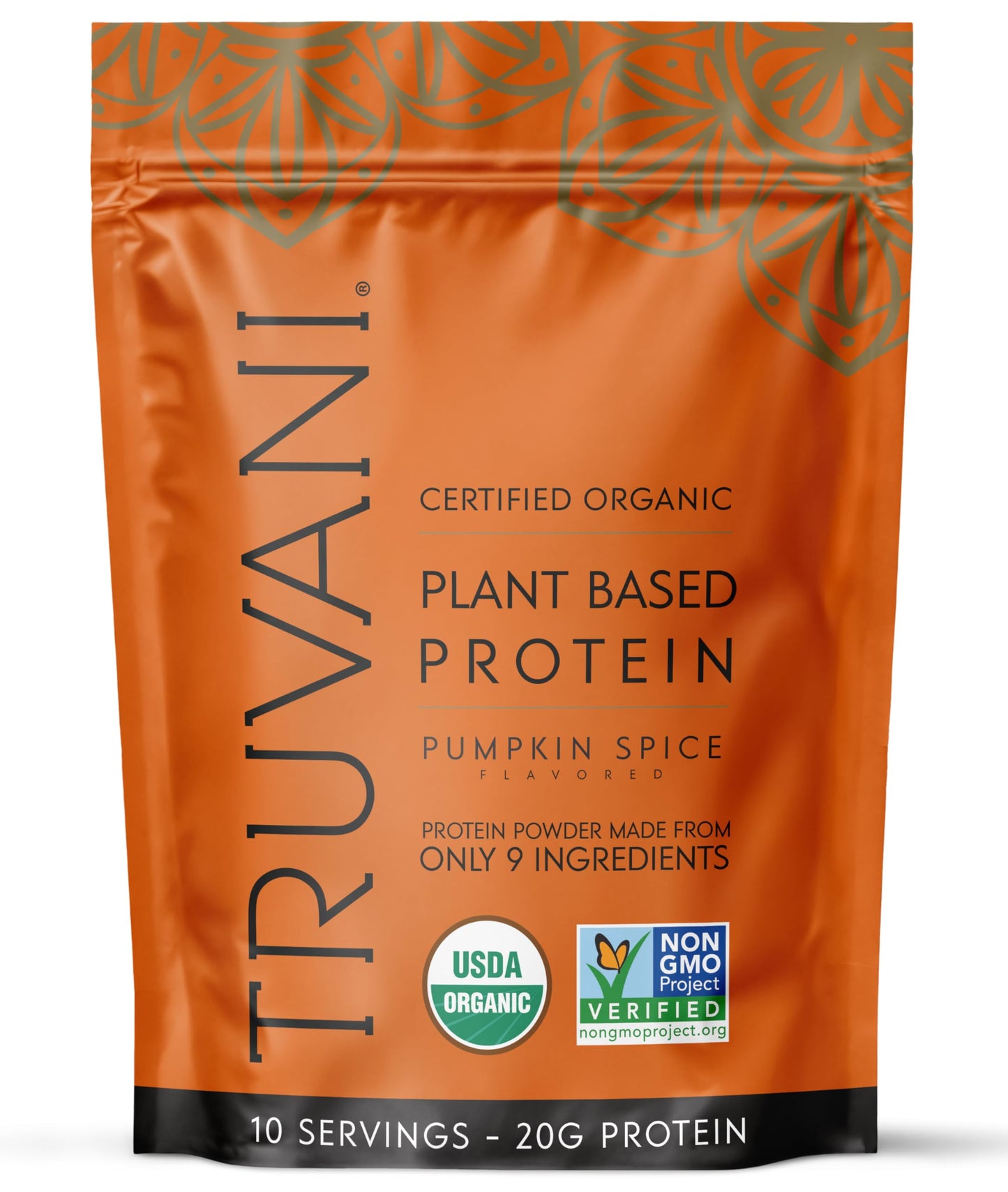 Truvani Organic Plant Based Protein Powder | Vanilla Chai | 10 Servings | Vegan | 20g Pea Protein | Keto | Gluten & Dairy Free | Low Carb | No Added Sugar