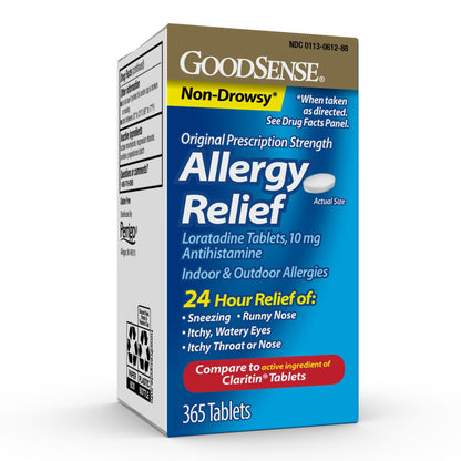 GoodSense Allergy Relief Loratadine Tablets 10 mg, Antihistamine, Allergy Medicine for 24 Hour Allergy Relief, 365 Count GoodSense buy supplements Au