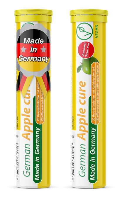 T&D German Apple Cure - 40 Vegan Drink Effervescent Tablets - Apple Flavor - Made in Germany T&D buy supplements Au