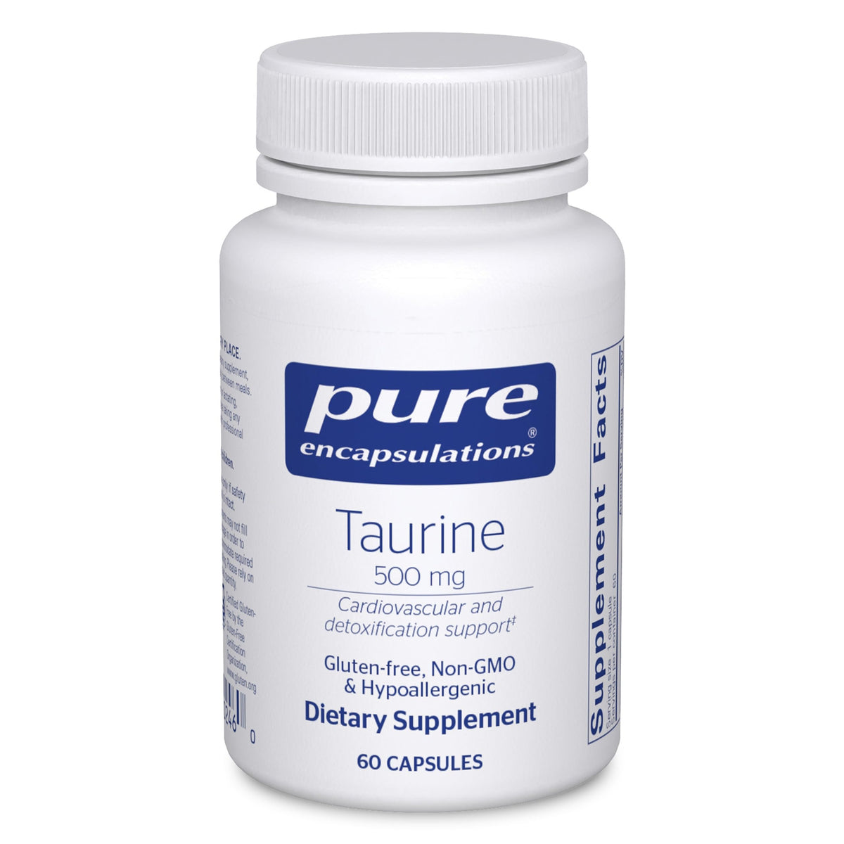 Pure Encapsulations Taurine 500 mg | Amino Acid Supplement for Liver, Eye Health, Antioxidants, Heart, Brain, and Muscles* | 60 Capsules Pure Encapsulations buy supplements Au