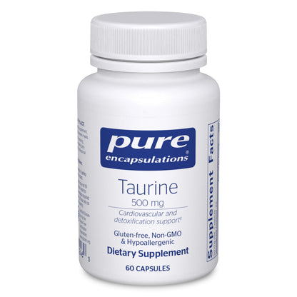 Pure Encapsulations Taurine 500 mg | Amino Acid Supplement for Liver, Eye Health, Antioxidants, Heart, Brain, and Muscles* | 60 Capsules Pure Encapsulations buy supplements Au