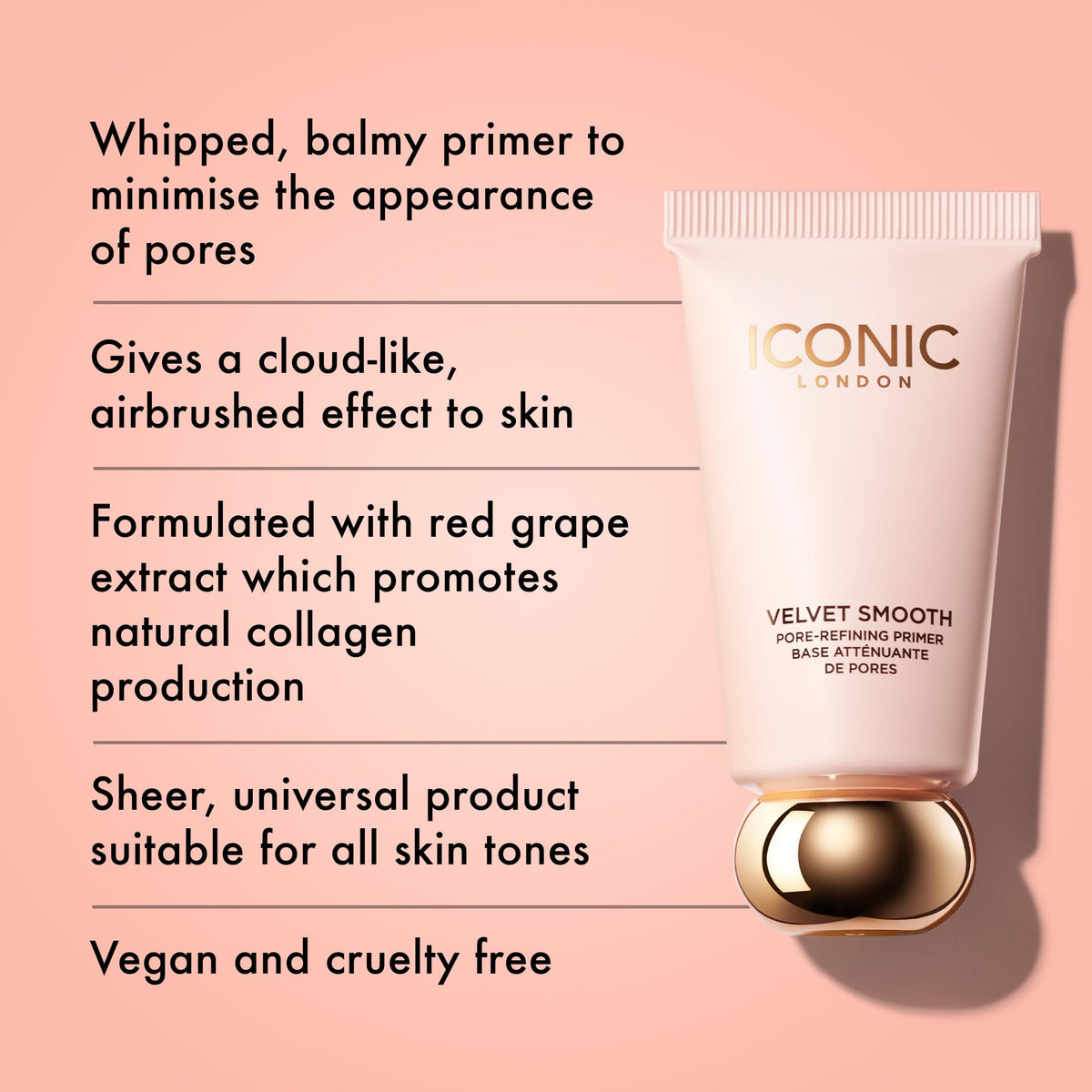 ICONIC LONDON Velvet Smooth Pore-Refining Primer | Whipped, Balmy Primer, Diffuses Pores, Cruelty-Free, Vegan Makeup, 1.01 Fl oz ICONIC LONDON buy supplements Au
