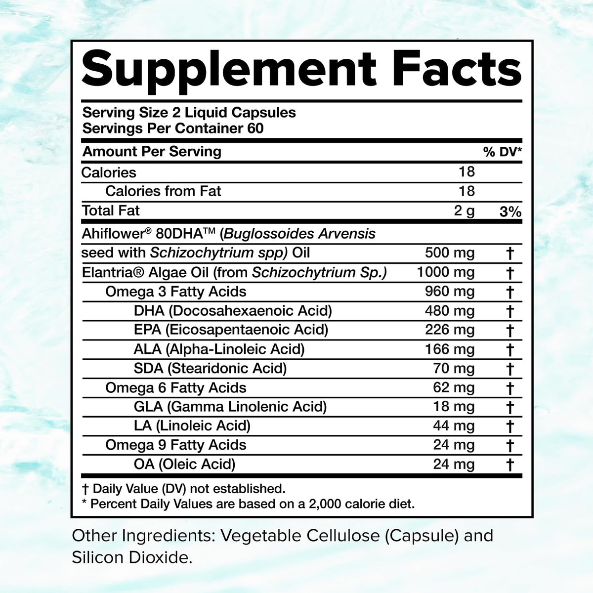 Complement Vegan Omega 3 Supplement- 960mg Omega-3 Fatty Acids, DHA, EPA, SDA, ALA Supplement - Immune Support- 60 Servings, 120 Liquid Capsules ComplementBuy Supplements Australia