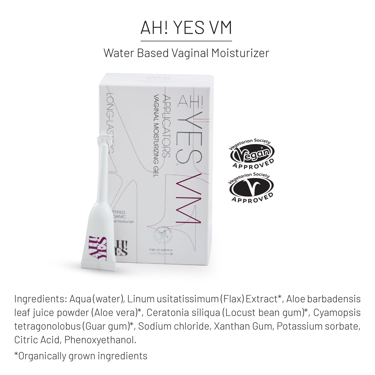 AH! YES® Long Lasting Vaginal Moisturizer for Vaginal Dryness, Water Based & Estrogen-Free, 6 Pre-Filled Applicators AH! YES buy supplements Au