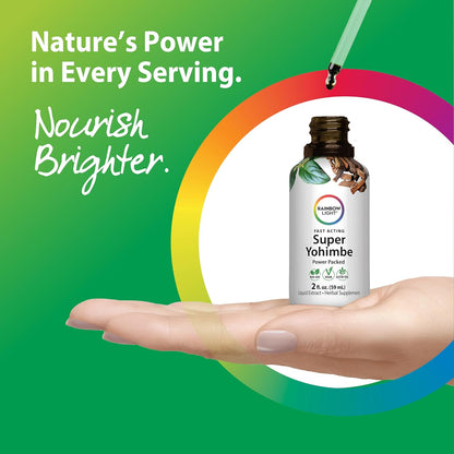 Rainbow Light Yohimbe Extract Supplement for Men and Women | 2 Fl Oz | Fast Acting Formula | from the Stem and Bark | Alcohol Free | Non-GMO and Gluten Free