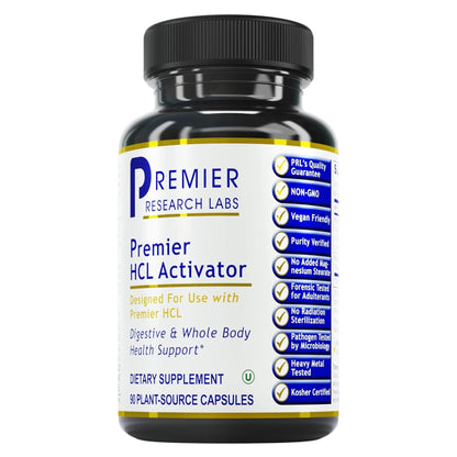 Premier Research Labs Premier HCL Activator - Pepsin Digestive Enzymes Supplement for Optimal Digestive Function for Men & Women, Low Stomach Acid, Nutrient Absorption - 90 Vegetarian Capsules Premier Research LabsBuy Supplements Australia