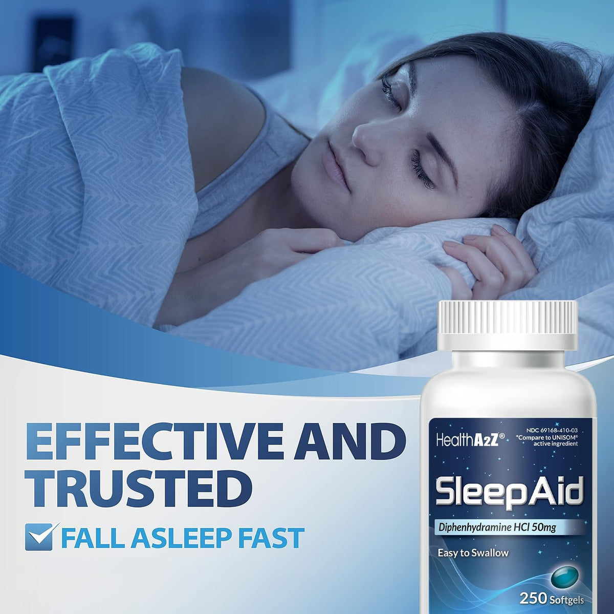 HealthA2Z Sleep Aid, Diphenhydramine Softgels, 50mg, Supports Deeper, Restful Sleeping (250 Counts) HealthA2Z buy supplements Au