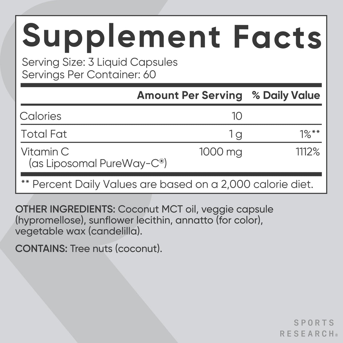 Sports Research® High Potency Liposomal Vitamin C Supplement 1000 mg – Certified Vegan, Non-GMO, Gluten Free | Antioxidant & Immune Support | Ascorbic Acid Vitamin C | 180 Liquid Veggie Capsules Sports Research buy supplements Au