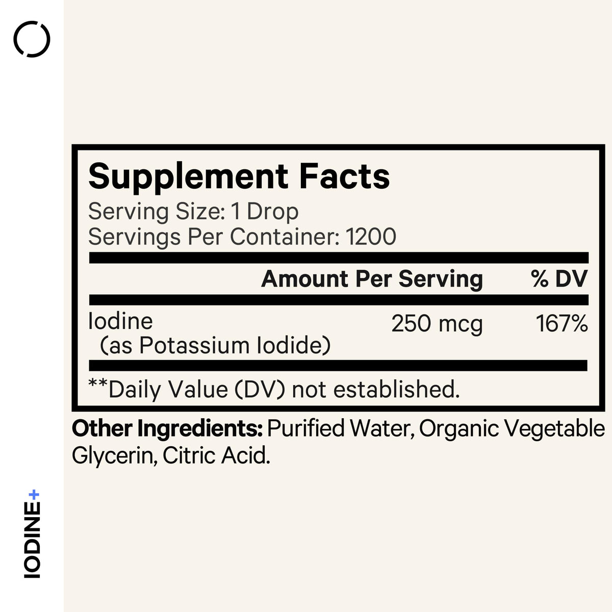 Codeage USDA Certified Organic Iodine Drops - 250 Mcg Per Serving - 1+ Year Supply - Liquid Iodide Supplement - Pure, Clear Iodine - Vegan Potassium Iodine Liquid Drop - 2 fl oz CodeageBuy Supplements Australia