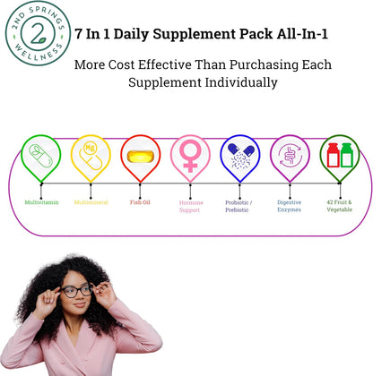 Women's Daily 7 Essentials, Adaptogen Complex, Sleep Well & Vitamin D3 + K2 Chewables Bundle