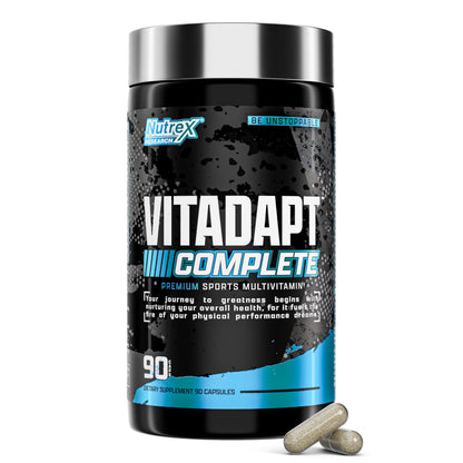 Nutrex Research Vitadapt Complete Sports Multivitamin for Men - 24 Vitamins, KSM-66 Ashwagandha and Minerals for Athletes - Mens Multivitamin (90 Capsules) Nutrex Research buy supplements Au