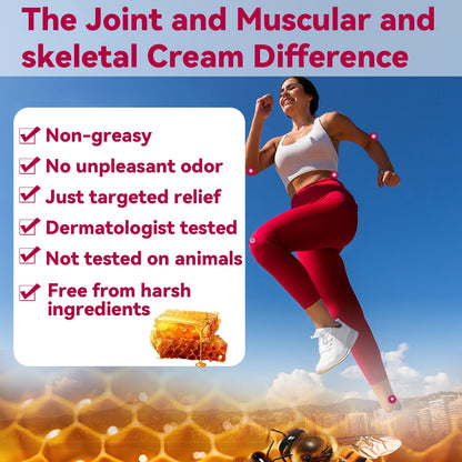 DRUOUO Natural Organic NZL Bee Venom Professional Serum Care, Joint & Muscle & Bone Cream Gel - for Back, Neck, Hand, Foot, Knee, Muscle, Shoulder, Hip, Nerve, Vitamin B6, Aloe Vera, Adult, Elderly DRUOUOBuy Supplements Australia