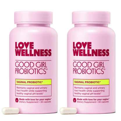Love Wellness Good Girl Probiotics | Women’s Vaginal Health & pH Balance Supplement | 9-Strain Probiotic for Urinary Tract, Yeast, Odor & Immune Support | Gluten-Free (60-Day Supply) Love Wellness buy supplements Au