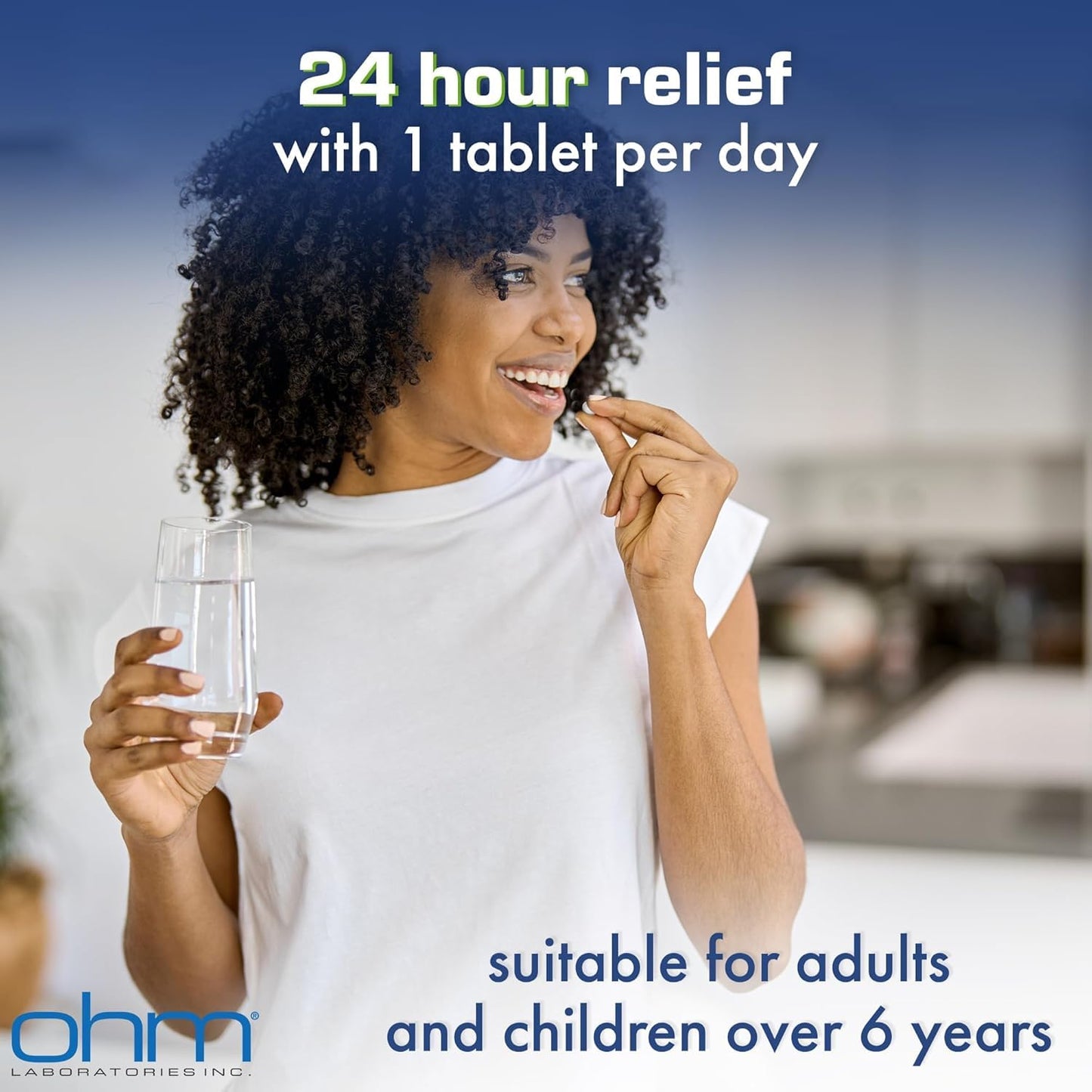 Ohm 24 Hour Loratadine Allergy Relief Tablets, 10mg - 300 Count | Non-Drowsy Allergy Pills, Medicine Original Prescription Strenght Ohm buy supplements Au