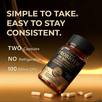 Probiotics with Prebiotics for Men and Women - 35 Strains Probiotics 100 Billion CFU for Gut & Digestive Health, Vegan Acidophilus Probiotic Supplement, Non-GMO Raw Probiotic 60 Capsules