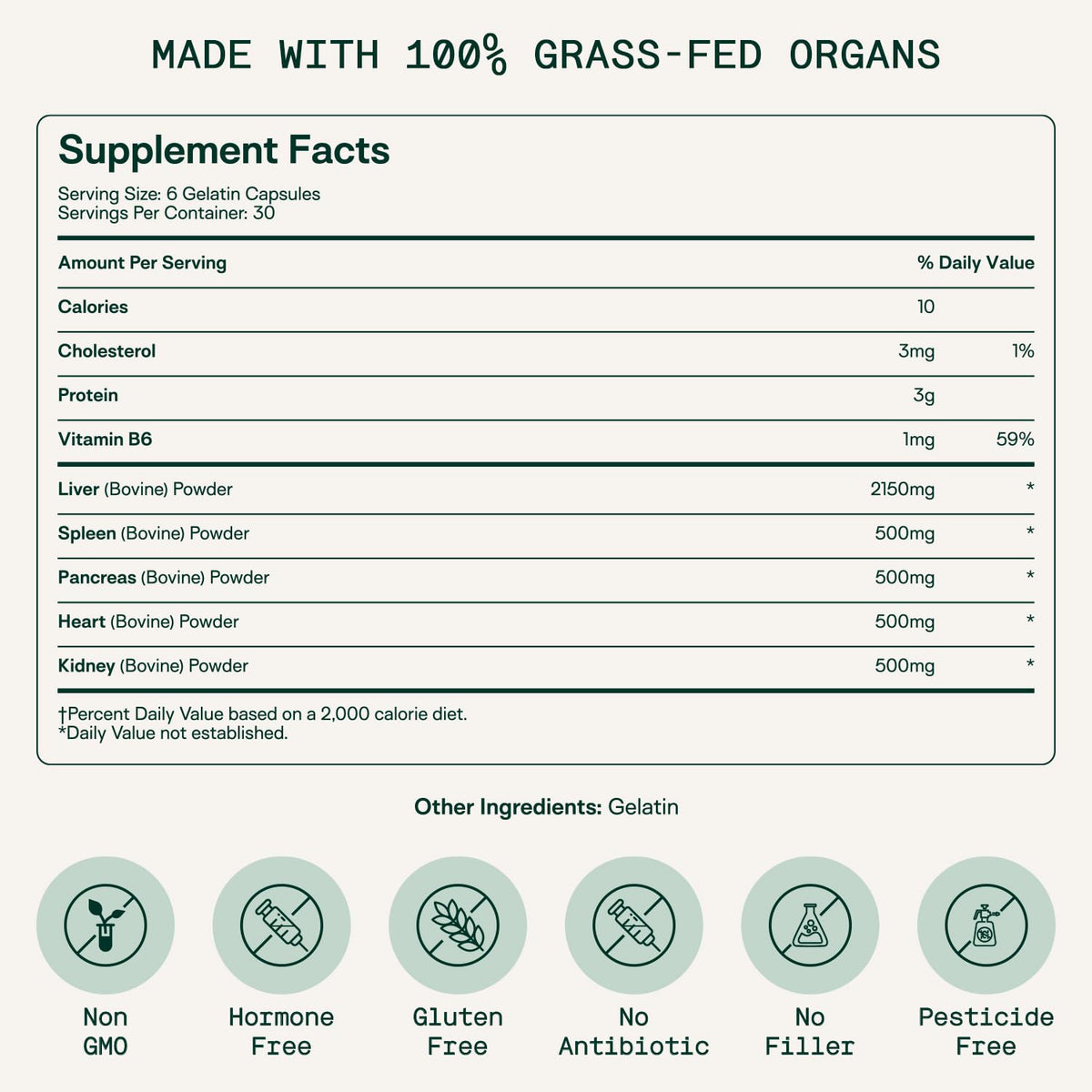 Adapt Naturals Organ Supplement, Bioavailable Grass Fed Beef Liver Capsules, Blend of Liver, Heart, Kidney, Pancreas & Spleen, Support Liver Cleanse Detox & Repair | Source of CoQ10-30 Days Supply ADAPT NATURALS BY CHRIS KRESSERBuy Supplements Australia