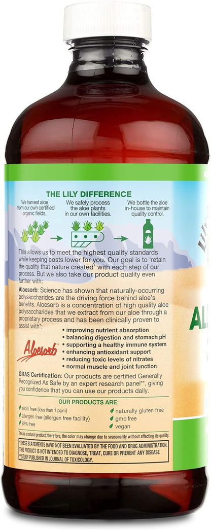 Lily of the Desert Organic Aloe Vera Juice – Inner Fillet, 16 fl oz