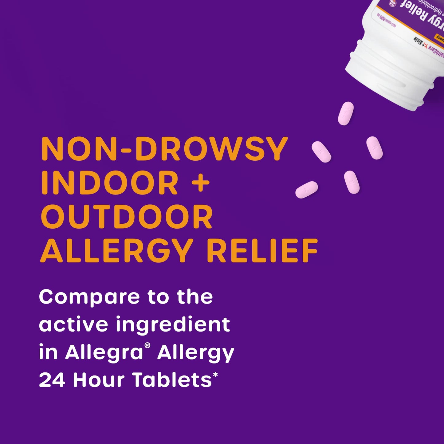HealthCareAisle Allergy Relief - Fexofenadine Hydrochloride Tablets USP, 180 mg, 90 Tablets, Allergy Medication, Non-Drowsy 24-Hour Relief HealthCareAisle buy supplements Au